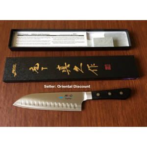 MAC Professional Series MSK-65 6.5-Inch Japanese Santoku Knife with Dimples – Razor-Sharp Stainless Steel Blade