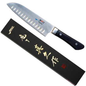 MAC Professional Series MSK-65 6.5-Inch Japanese Santoku Knife with Dimples – Razor-Sharp Stainless Steel Blade