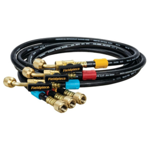Fieldpiece HR3B Ball Valve Refrigerant Hose Set with Color-Coded Tags (3-Pack)